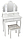 Косметичний столик з табуретом FUNFIT White LED (2783), фото 4