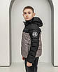 Демісезонна куртка для хлопчиків від виробника 122-158 чорний + сірий, фото 3