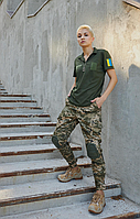 Военный костюм для женщины футболка поло + штаны