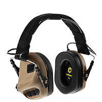 Навушники шумоподавлюючі EARMOR M31 з універсальним кріпленням для шолому, колір койот