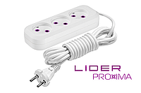 Подовжувач PROXIMA ТМ "LIDER" LP16-312 3 г 2 м