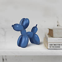 Статуэтка декоративная Собака из шарика, синяя