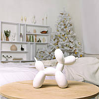 Статуэтка декоративная Собака из шарика, белая
