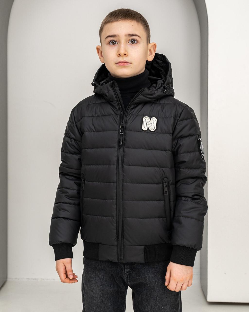 Демісезонна куртка для хлопчиків від виробника 122-158 чорний