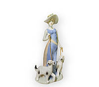 Статуетка Девушка с собаками (фарфор), 0004