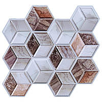 Декоративна ПВХ плитка на самоклейці 3D кубы 280х300х5мм, ціна за 1 шт. (СПП-506) SW-00001135