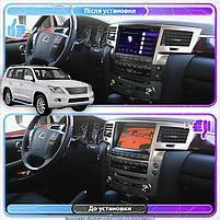 Штатна магнітола Lesko для Lexus LX III 2007-2012 екран 9" 2/32Gb 4G Wi-Fi GPS Top 3 шт., фото 2