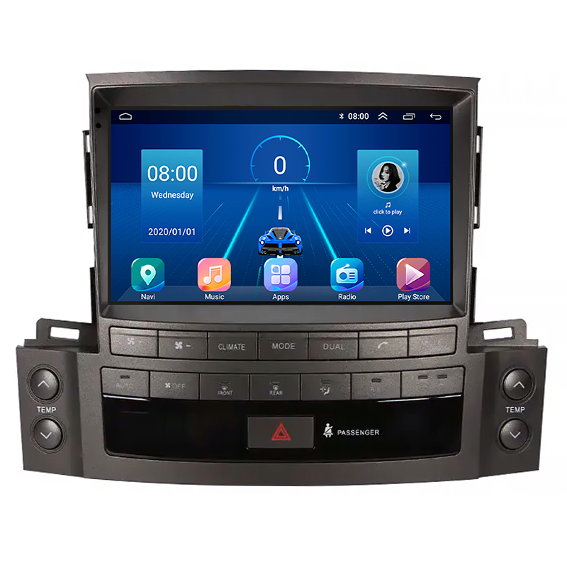 Штатна магнітола Lesko для Lexus LX III 2007-2012 екран 9" 2/32Gb 4G Wi-Fi GPS Top 3 шт., фото 1
