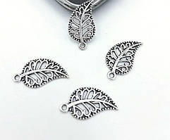 Підвіска прикраса на браслет 18*10мм "Листочок", 1 шт