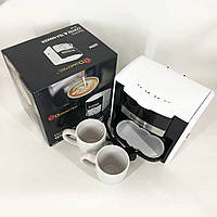 Кофеварка Domotec MS-0706 с двумя чашками в LP-553 наборе белая