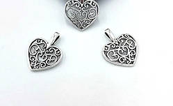 Підвіска прикраса на браслет 16*14мм. "Серце", 1 шт