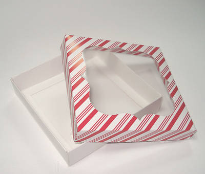 Коробка з віконцем для пряників 150х150х35 мм.