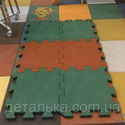 Гумова плитка "Пазл" 455x455x20 мм., фото 1