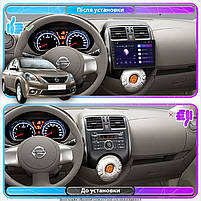 Штатна магнітола Lesko для Nissan Sunny N17 2012-2014 екран 9" 4/64Gb 4G Wi-Fi GPS Top Ніссан 1 шт., фото 3