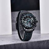 Кварцовий водонепроникний (100м) годинник з хронографом Pagani Design PD-1779 Black-Blue, фото 5