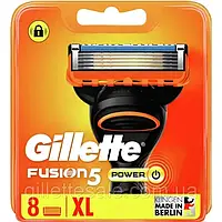 Gillette Fusion5 POWER 8шт. Оригінал (жилет фьюжн павер) касети леза джилет фьюжн павер