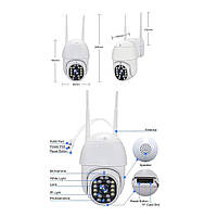 Вулична поворотна IP WiFI Camera HX-A1536C із віддаленим доступом Ziicam APP. Камера відеоспостереження, фото 4