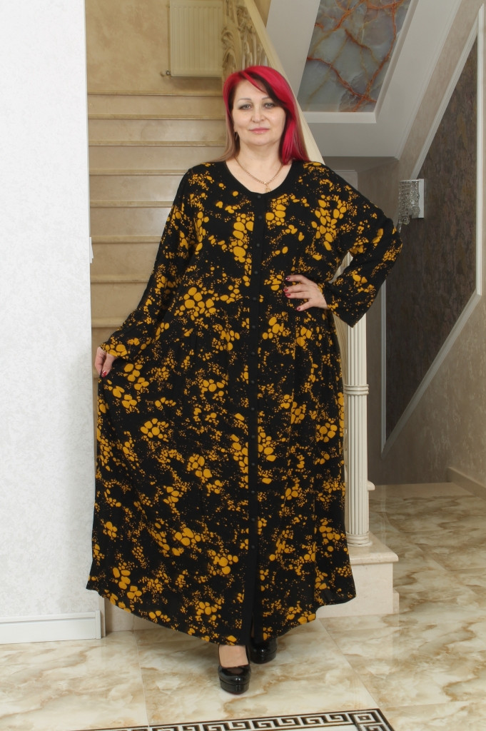 Турецька довга жіноча сукня великих розмірів 56-64