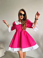 Женское весеннее платье в стиле baby doll из коттона с подъюбником размеры 42-48