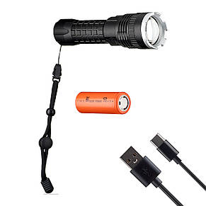 Ліхтарик Flashlight A72 Type-C 3000 mAh Black, фото 3