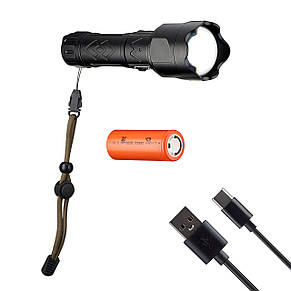 Ліхтарик Flashlight SY-2205 Type-C 3000 mAh Black, фото 3