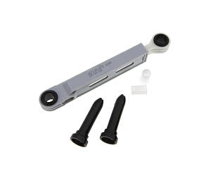 Амортизатор Electrolux 100N для стиральной машины квадратный с фиксаторами, 11 мм, 185 мм