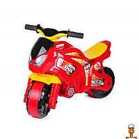 Детский беговел каталка "мотоцикл", красный, игрушка, от 2 лет, Технок 5118TXK