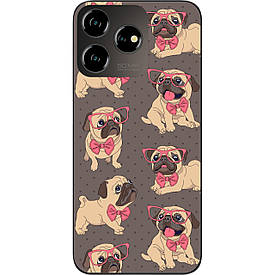 Бампер силіконовий Case для ZTE Blade V50 Design 4G з малюнком Мопсики