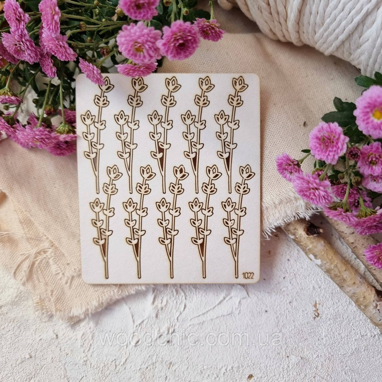 Чіпборд Набір  гілочеи лаванди подвійна, фото 1