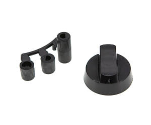 Ручка кухонна універсальна, чорна, 3 перехідники