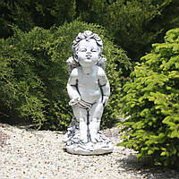 Садовая фигура Ангел девочка полигипс 51х23х23 см ПОЛИ046 Серый Гранд Презент ПОЛІ046 Сірий