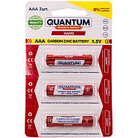 Сольова батарейка Quantum Hard R03P/AAA 3шт/уп  blister