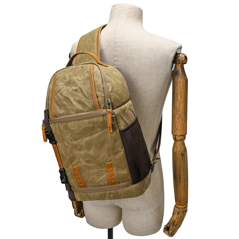 Холщовый фоторюкзак, рюкзак для фотоаппаратов Soudelor (тип "TBD0604246901A") - хаки - фото 4 - id-p2126419866