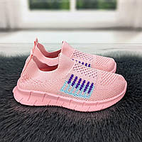 Мокасины детские розовые летние кроссовки для девочки Alemy Kids 5323
