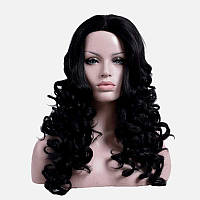 Парик женский 70 см синтетический длинные волнистые волосы черный