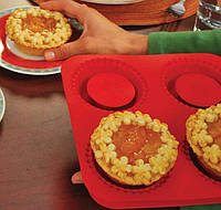 Силіконова форма для випічки My Lil Pie Maker, Форма для запікання кексів кексниця багаторазова на 4 шт ТОП!