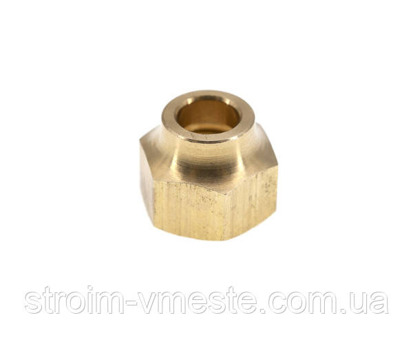 Гайка латунная 3/8 для крепления трубопроводов, фото 1