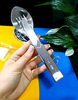 MIL-TEC 14622600 набор ложка вилка нож открывашка ключ для консервы
