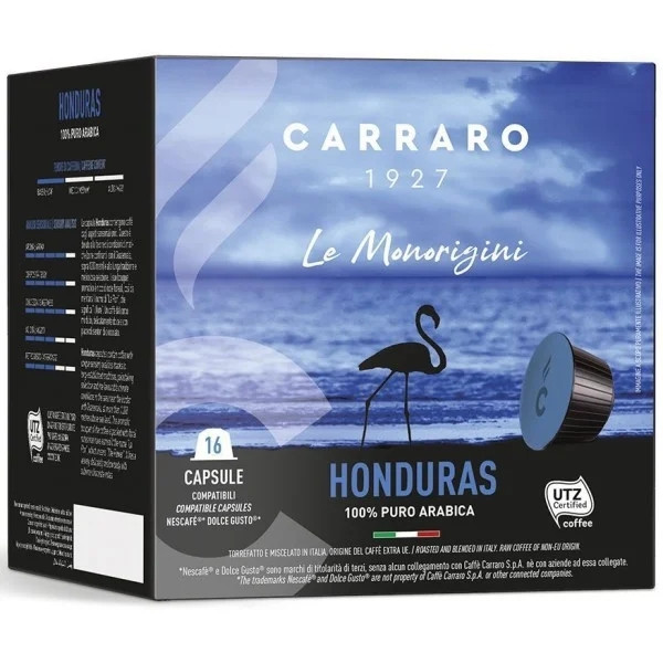 Кава в капсулах Dolce Gusto Carraro Honduras 16шт Італія (Cararro Honduras, Карраро Гондурас)
