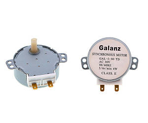 Двигун для мікрохвильової печі GALANZ SM-16T 30V 4W пластиковий вал 14 мм