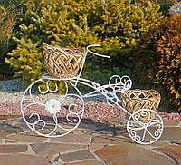 Кашпо велосипед 3-х колісний з кошиками із лози 60*40*25 см Гранд Презент 20190422-1
