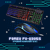 Профессиональный игровой комплект Forev FV-Q305S 2 в 1: механическая клавиатура + мышка с RGB подсветкой ХИТ