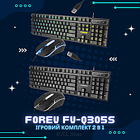 Профессиональный игровой комплект Forev FV-Q305S 2 в 1: механическая клавиатура + мышка с RGB подсветкой ХИТ