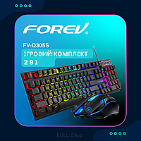 Комп'ютерний комплект Forev FV-Q305S 2 in 1, геймерський набір для ПК з LED підсвіткою і з якісних матеріалів ХІТ