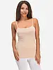Майка жіноча бавовняна на тонких бретелях бежева Jadea 4179, фото 2