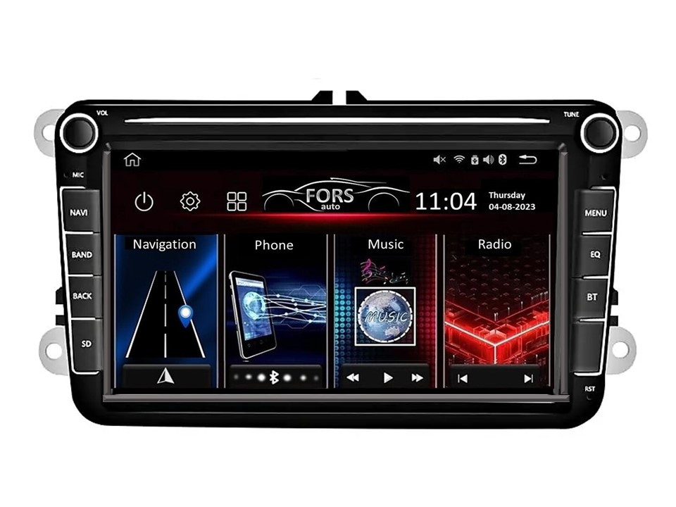 Універсальна магнітола FORS.auto для Volkswagen VW8-300 на Android (8 inch, 3/32 Gb, CarPlay), фото 1