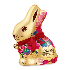 Шоколадний кролик Lindt Goldhase Blumen Edition 200g