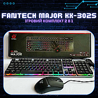 Компьютерный комплект Fantech Major KX302S 2 in 1, геймерский набор для ПК с LED подсветкой и из качествен ХИТ