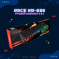 Компьютерный комплект iMICE KM-680 2 in 1, геймерский набор для ПК с LED подсветкой из качественных матери ХИТ