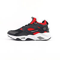 Демисезонные мужские кроссовки Nike Air Huarache x Fragment Design чорні з червоним|Качественные кроссовки на